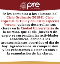 SUSPENSIÓN DE CLASES EN LA CIUDAD UNIVERSITARIA