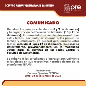 COMUNICADO