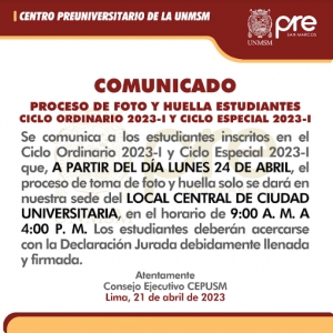 COMUNICADO