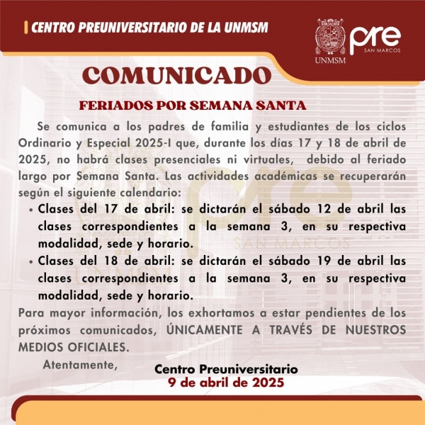 COMUNICADO