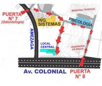 MAPA DE ACCESO A LOCAL CENTRAL DE CIUDAD UNIVERSITARIA