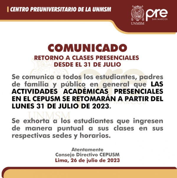COMUNICADO