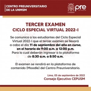 CICLO ESPECIAL 2022-I - TERCER EXAMEN