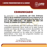 COMUNICADO