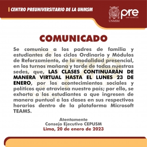 COMUNICADO