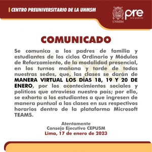 COMUNICADO