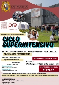 CICLO SUPERINTENSIVO - SEDE CHILCA