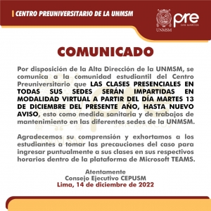 COMUNICADO