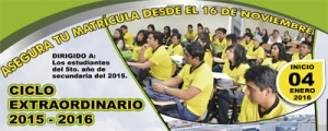 MATRICULA CICLO EXTRAORDINARIO 2015-2016