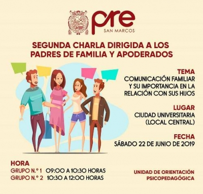 SEGUNDA CHARLA DIRIGIDA A LOS PADRES DE FAMILIA Y APODERADOS