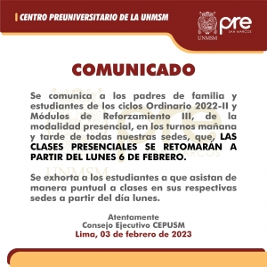 COMUNICADO