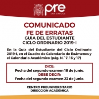 COMUNICADO - FE DE ERRATAS