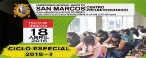 MATRICULA CICLO ESPECIAL 2016-I