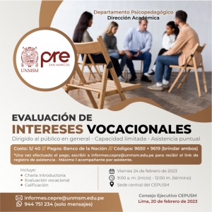 EVALUACIÓN DE INTERESES VOCACIONALES