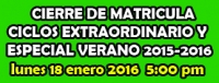 CIERRE DE MATRICULA