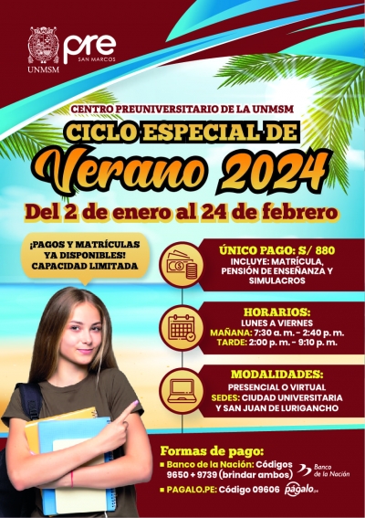 CICLO ESPECIAL DE VERANO 2024