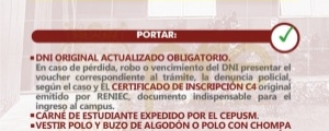 SEGUNDO EXAMEN CICLO ORDINARIO 2024-II - LUGAR, HORARIO DE INGRESO, INDICACIONES