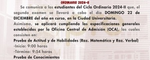 CICLO ORDINARIO 2024-II - SEGUNDO EXAMEN