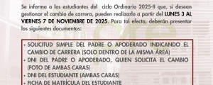 COMUNICADO - CICLO ORDINARIO 2025-II