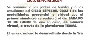 CICLO ESPECIAL 2023-I - PRIMER EXAMEN