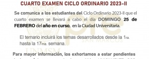 CICLO ORDINARIO 2023-II - CUARTO EXAMEN
