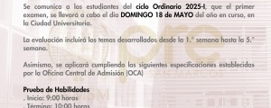 CICLO ORDINARIO 2025-I - PRIMER EXAMEN